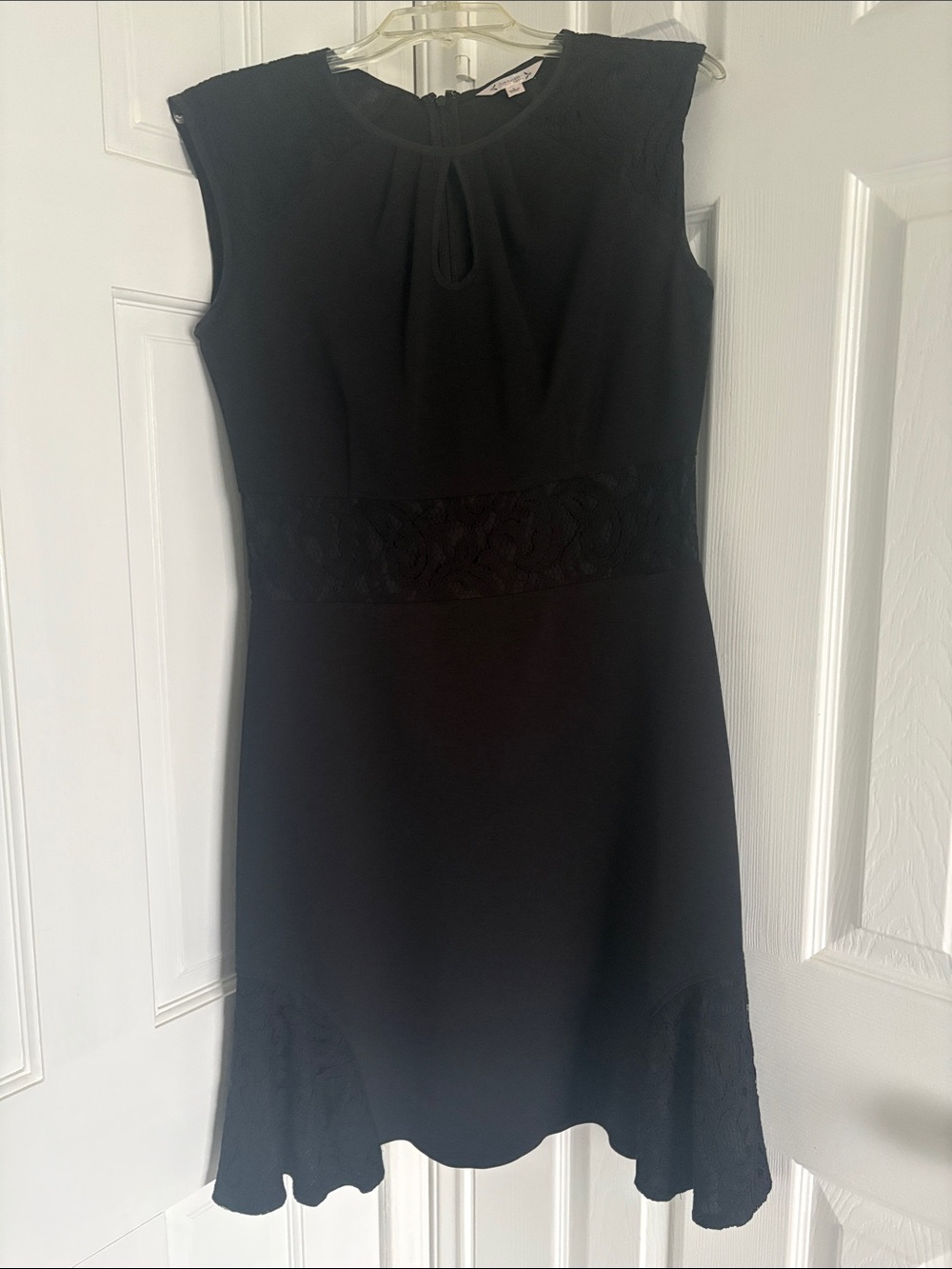 Nanette Lepore Black Sleeveless Dress with Lace inserts